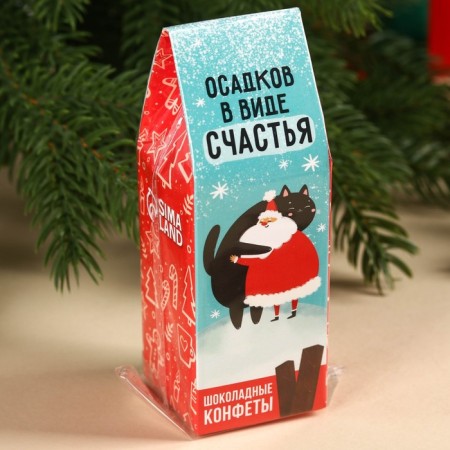 Молочный шоколад в стиках «Осадков в виде счастья» в коробке-домике, 60 г.-3