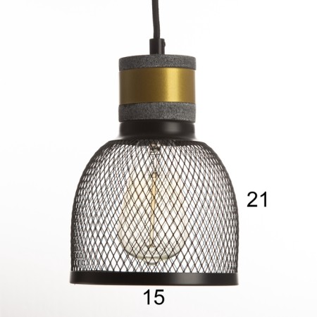 Denver lamp E27 40W black and gold 15x15x24-174cm-5