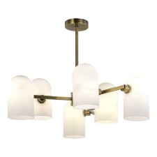 Ceiling EVOLUCE lamp. Sle1047-302-06. Nobilia. 6x40 watts, E14, 72.5x72.5x52.5 cm, bronze color