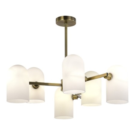 Ceiling EVOLUCE lamp. Sle1047-302-06. Nobilia. 6x40 watts, E14, 72.5x72.5x52.5 cm, bronze color