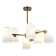 Ceiling EVOLUCE lamp. Sle1047-302-06. Nobilia. 6x40 watts, E14, 72.5x72.5x52.5 cm, bronze color