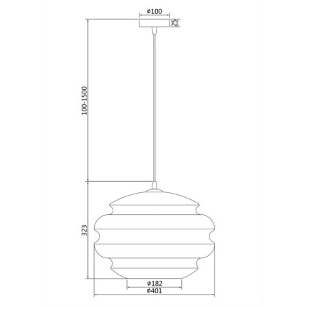 Suspension lamp Maytoni P078PL-01BL, E27, 1x60 W, 401x401x1823 mm, Nickel-2