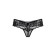 Lace panties with accession collection access, black color, size m/l