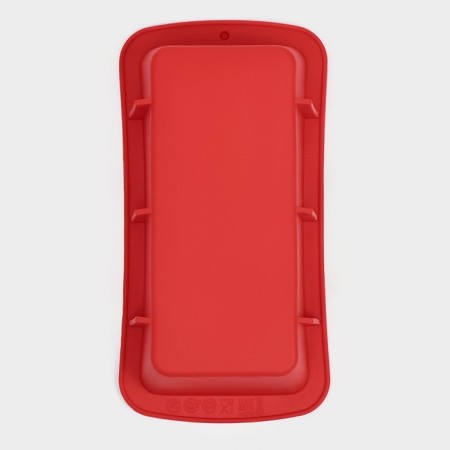 Baking uniform “Bread”, silicone, 16.5 × 8.3 × 5.3 cm, intra -size 14.5 × 6.3 × 5.3 cm, red color-3