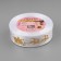 Satin tape with embossing "deer in the harness", 25 mm, 23 ± 1 m, white color/gold No. 01