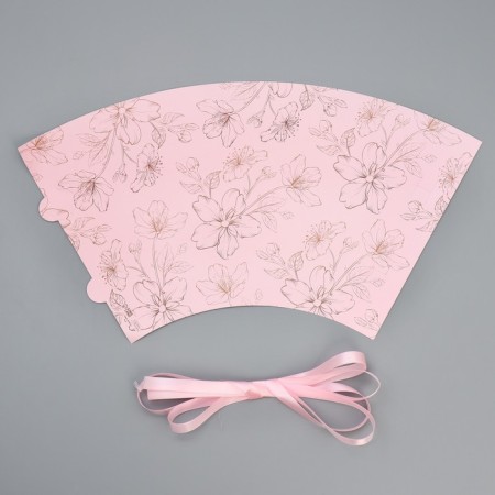 Package for flowers conical round folding on the tapes "Flowers", 15 x 23.3 x 7.5 cm-4