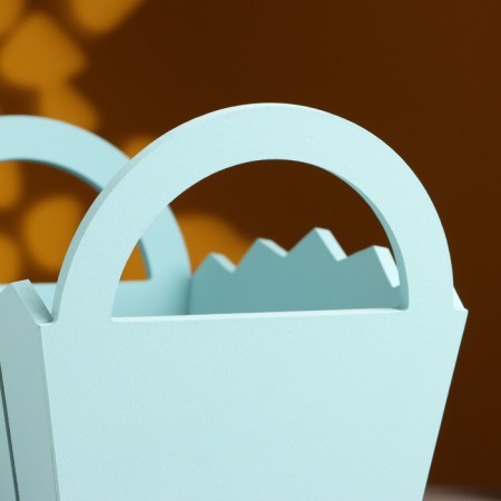 Kashpo wooden 25 × 16 × 17 cm "Maria", side pens, MDF, gray-blue-3