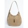 Sobo bag female, natural suede, ludor beige, 37x11x28 cm