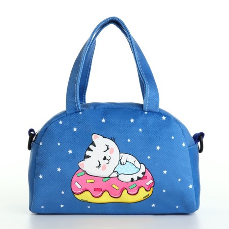 Bag baby cat, donut, 21*8*13.5, lightning departure, sling, blue-2