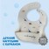Bibslate for feeding "dinosaurics" silicone with pockets, color gray color