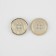 A set of buttons, 4 punctures, d = 18 mm, 5 pcs, milk/gold color