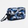 Lightning cosmetic bag, blue color/camouflage