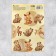 Paper stickers "Deer and Teddy Bear", with coloring on the back, 11 × 15.5 cm