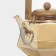 Glass teapot with a bamboo lid and a metal filter “Octan”, 800 ml, gold color