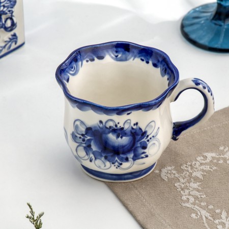 Cup "Chamomile", Gzhel, Porcelain, 200 ml, 9 cm-2