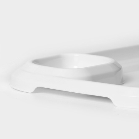 A barbecue dish with a saucer 30.3 × 21 × 2.5 cm, white color-3