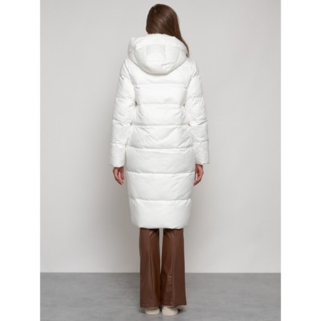 Coat insulated winter female, size 48, white color-3