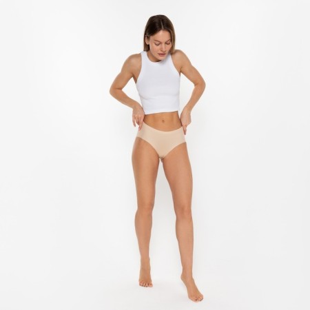 Panties female slips are seamless, beige color, size 48 (l)-1