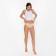 Panties female slips are seamless, beige color, size 48 (l)