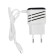 Network charger Luazon LCC-24, 2 USB, MicroUSB, 1 A, 1 m, black and white