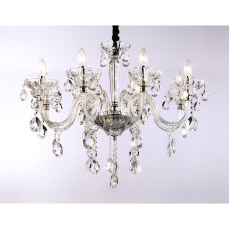 Suspended classic chandelier with crystal Ambrella Light, Classic, TR4906, 8HE14, Color Chrome-3