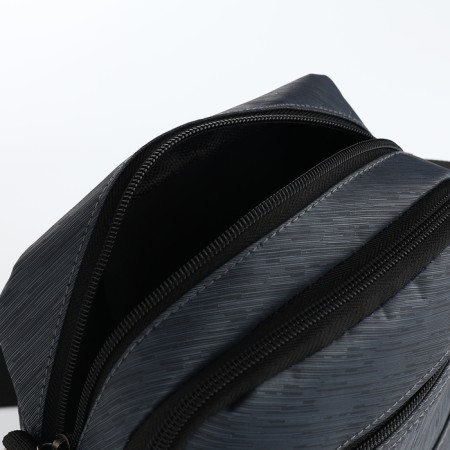 Men's bag 20*8*23, 2 Otv on a zipper, n/k, gray-4