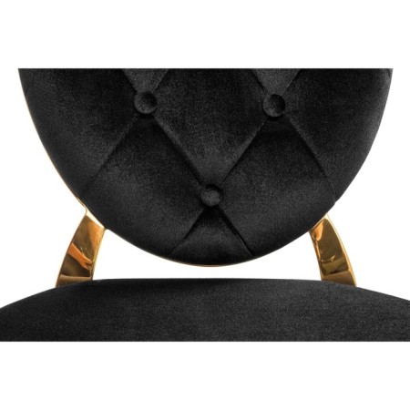 Stool on a metal frame ODDA Metal/fabric, gold/black 50.5x65x91 cm-4