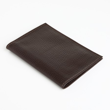 Cover for passport, Textura, brown color-2