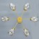Murano chandelier 6he27 60W white gold 78x78x35cm Bayerlux