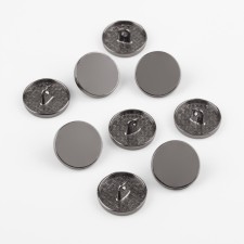 A set of metal buttons on the leg, d = 18 mm, 10 pcs, black nickel color