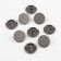 A set of metal buttons on the leg, d = 18 mm, 10 pcs, black nickel color