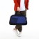 Road bag on lightning, 2 outer pockets, long belt, black/blue color