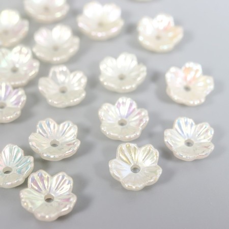 Beads for creativity plastic "Flower" set 25 pcs pearl mother of pearl 0.8x0.8 cm-1