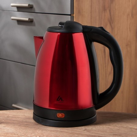 Electric kettle Luazon LSK-1804, metal, 1.8 l, 1500 watts, red