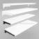 A island shelving shelf 665 × 330 × 25 mm, white color