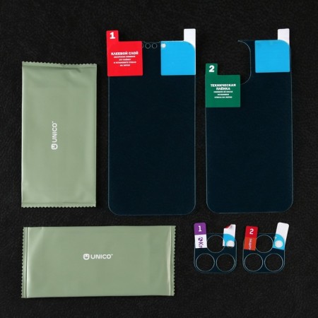 Krutoff protective glass set for iPhone 13 Pro Max, front and rear parts + camera-1