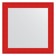 Mirror in the baguette frame, red wave 89 mm, 80x80 cm