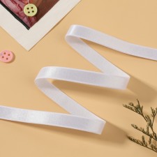 Gum for straps, shiny, 10 mm, 50 ± 0.5 m, white color