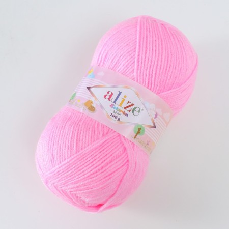 Yarn "Sekerim Bebe" 100% acrylic 320m/100g (191 pink)-1