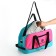 Female sports bag, textura, average size, turquoise/pink color