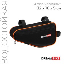 Велосумка Dream Bike под раму, 32х16х5, цвет чёрный/оранжевый