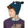 Hat for boys, size 53-54, blue color