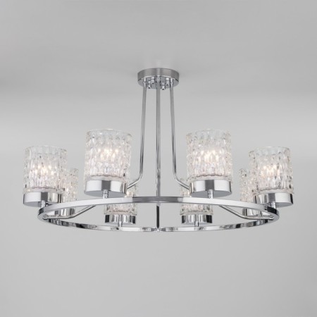 Ceiling chandelier with glass ceilings Calle, 40W, E27, 75x75x42 cm