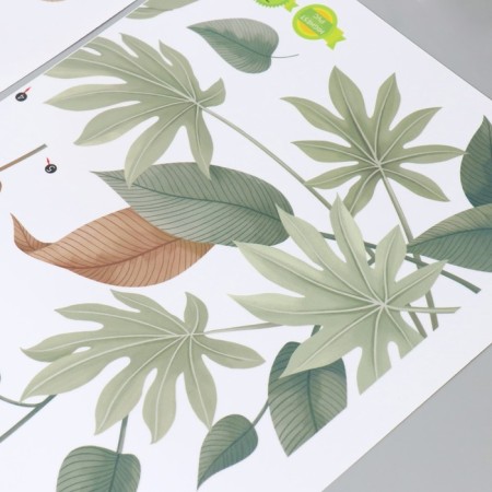 Stick plastic interior color "guy with a palm tree in a pot" set 2 sheets 30x85 cm-2