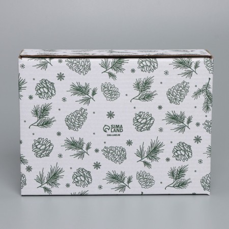 Box the team "bumps", white, 27 x 21 x 9 cm, new year-5
