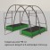 Glocked bed, 195 × 100 × 15 cm, green, Greengo