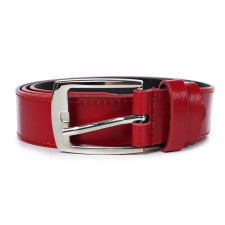 Belt belt children's genuine leather 46422 red 100x3x0.3 cm