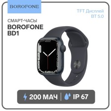 Borofone BD1, 1.69 ”, 240 * 280, IP67, BT5.0, 200 mAh, call support, black