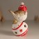 Souvenir Polystone Light "Bird in a hat with pompons on a Christmas ball" 7.5x9.5x15 cm