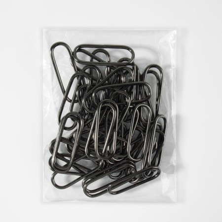 Ring for bags, oval, 43 × 15 mm, thickness - 2 mm, black nickel color-2